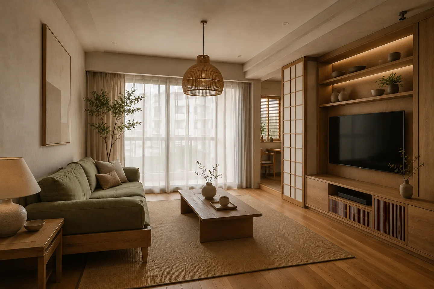 Japandi interior design — illustrative style reference