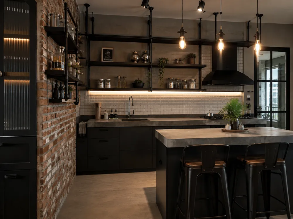 Modern Industrial renovation style — detail view